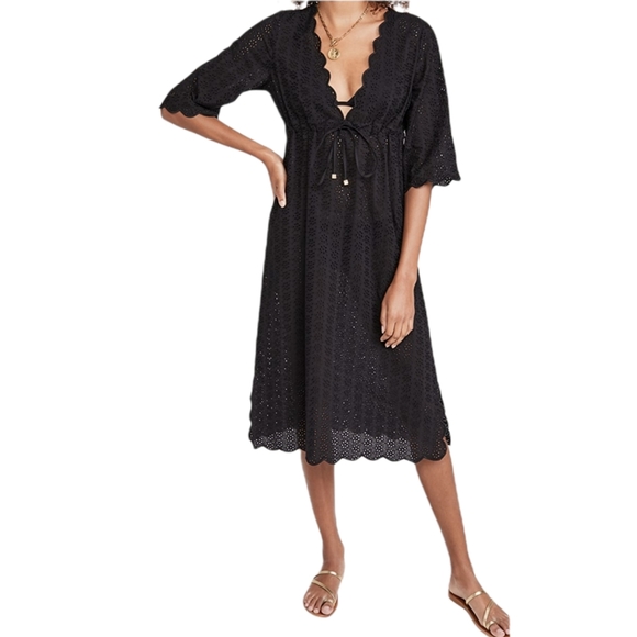 Tory Burch Other - NWT Tory Burch Broderie Midi Beach Tunic in black Size Large